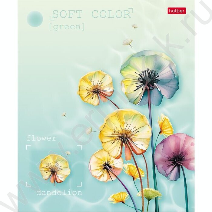 Тетрадь  80л клетка "Эстетика цветов" /ламинация Soft-touch/ 5видов | Фото 4