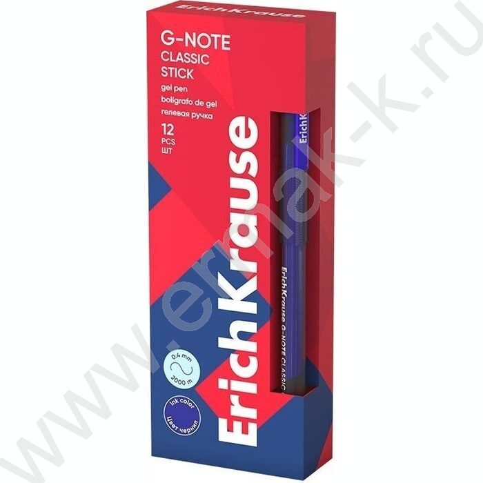 Ручка гелевая синяя 0,5мм  G-Note Stick Classic | Фото 2