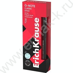 Ручка гелевая черная 0,5мм  G-Note Stick Classic NEW | Фото 2