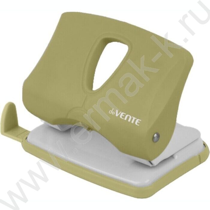 Дырокол  20л пластик sigNATURE /линейка /оливковый | Фото 1