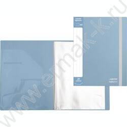 Папка  20 файлов А4 "sigNATURE" фактура "ткань" /вкладыши 30мкм, сумеречно синяя NEW | Фото 2