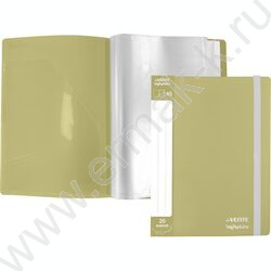 Папка  20 файлов А5 "sigNATURE" фактура "ткань" /вкладыши 30мкм, оливковая NEW | Фото 2