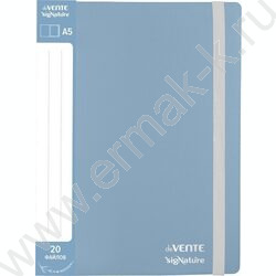 Папка  20 файлов А5 "sigNATURE" фактура "ткань" /вкладыши 30мкм, сумеречно синяя NEW | Фото 1