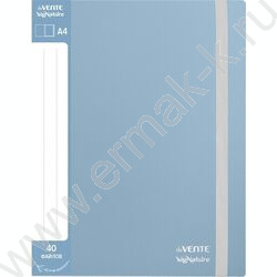Папка  40 файлов А4 "sigNATURE" фактура "ткань" /вкладыши 30мкм, сумеречно синяя NEW | Фото 1