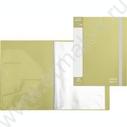 Папка 100 файлов А4 "sigNATURE" фактура "ткань" /вкладыши 30мкм, оливковая NEW | Фото 2