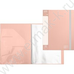 Папка 100 файлов А4 "sigNATURE" фактура "ткань" /вкладыши 30мкм, пудрово розовая NEW | Фото 2