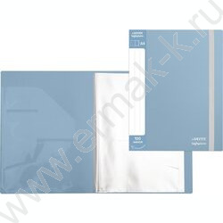 Папка 100 файлов А4 "sigNATURE" фактура "ткань" /вкладыши 30мкм, сумеречно синяя NEW | Фото 2