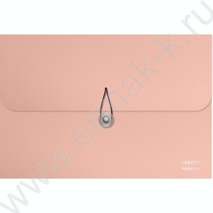 Папка на резинках/кнопке 8отд. A4 "sigNATURE" 600мкм, фактура "ткань" черные разд-ли /розовая | Фото 1