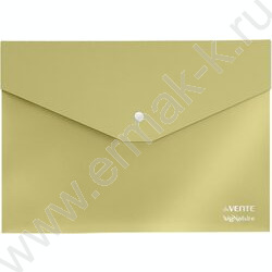 Папка-конверт на кнопке А4 sigNATURE фактура "ткань" мат. прозрарач. 350мкм, оливковая NEW | Фото 1