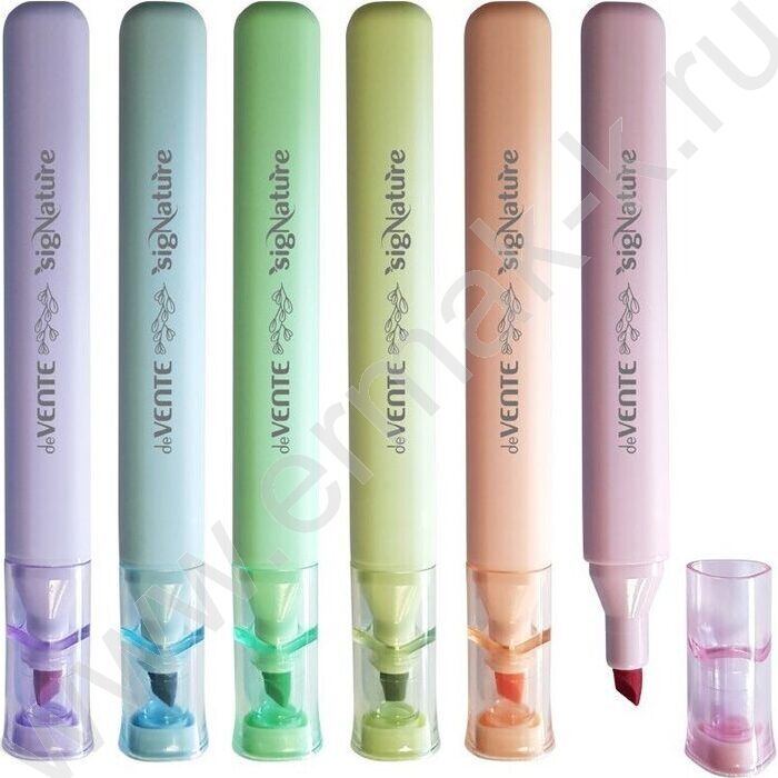 Текстовыделитель /набор  6цв/ 1-5мм косой "Triolino. sigNATURE", ароматиз, трёхгранный корпус | Фото 1