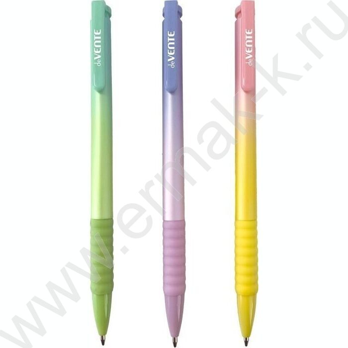 Ручка шар авт 0,7мм Degrade синяя /резиновый держатель, ассорти NEW | Фото 1