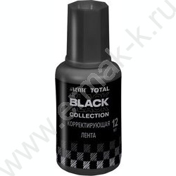 Штрих-корректор 20мл с кисточкой "TOTAL BLACK" /быстросохнущий, цвет корпуса черный NEW | Фото 1