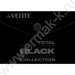 Папка-конверт на кнопке А7 10,5*7,4см "TOTAL BLACK" непрозр. черная с дизайом, 180мкм /ассорти NEW | Фото 1