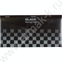 Папка-конверт на кнопке Travel-size DL "TOTAL BLACK" н/прозр. черная с дизайном 180мкм NEW | Фото 1