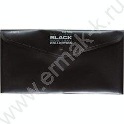 Папка-конверт на кнопке Travel-size DL "TOTAL BLACK" н/прозр. черная с дизайном 180мкм NEW | Фото 1