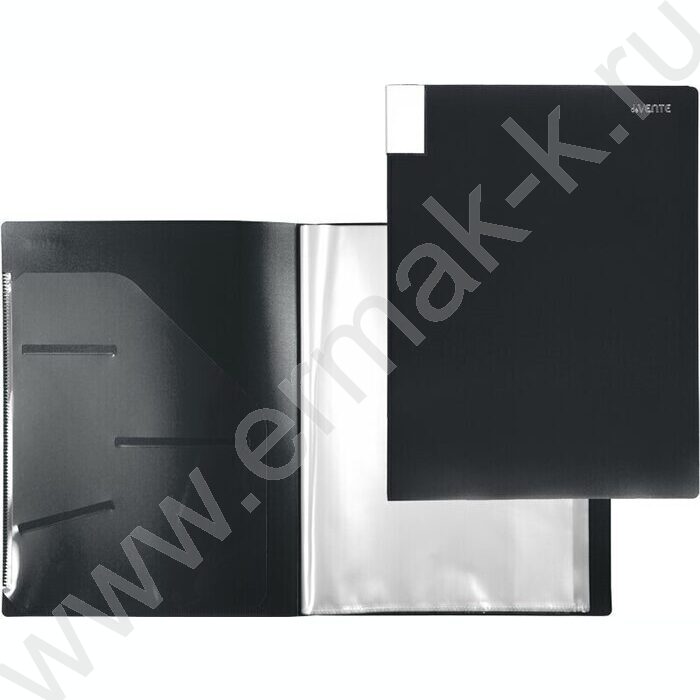 Папка  40 файлов А3 "Uno Black" фактура "песок", 500мкм /вкладыши 30мкм, черная | Фото 2