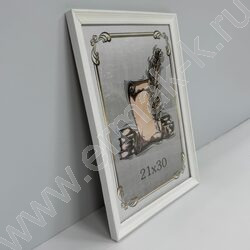 Фоторамка  21*30см дерево /Белый/ №6 NEW | Фото 3