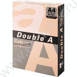 Бумага А4  80г/мкв 500л "DOUBLE A"  пастель, светло-оранжевая NEW | Фото 1