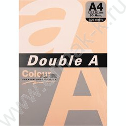 Бумага А4  80г/мкв 500л "DOUBLE A"  пастель, светло-оранжевая NEW | Фото 2