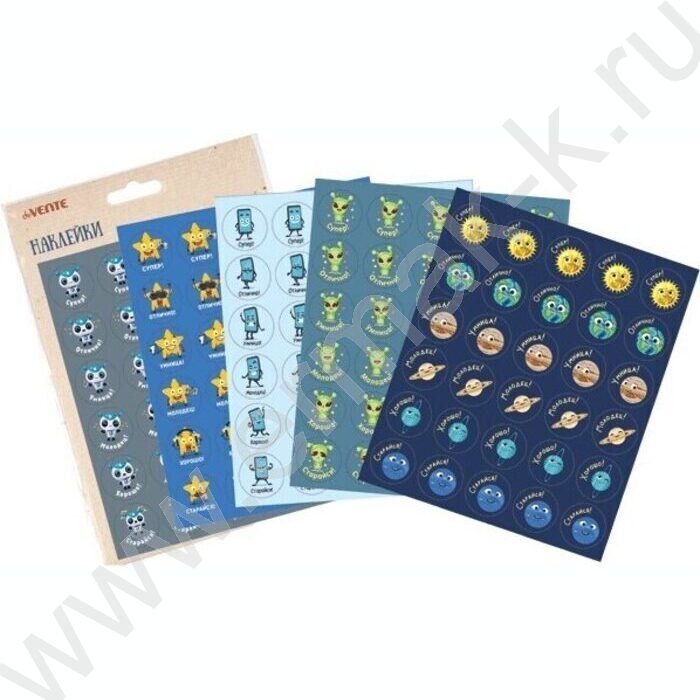 Наклейки-оценки /набор 150шт/5дизайнов /блистер | Фото 1