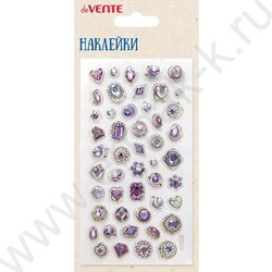 Наклейки объемные 9*17,4см "Purple Fantasy", со стразами /блистер NEW | Фото 1