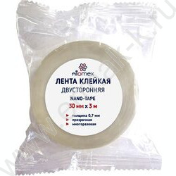 Скотч двустор. многоразовый прозрачный 30*3 /толщина 0,7мм, NEW | Фото 1