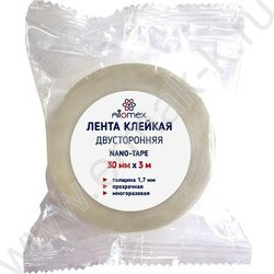 Скотч двустор. многоразовый прозрачный 30*3 /толщина 1,7мм, NEW | Фото 1
