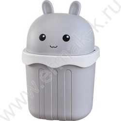 Контейнер д/бумаг настольный 15*15*21см "Gray Bunny" с крышкой в головы зайца /серый NEW | Фото 1
