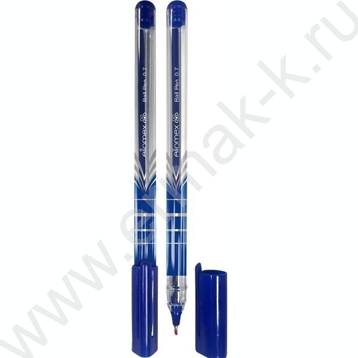 Ручка шар 0,7мм синяя /прозрачный.корпус с дизайном | Фото 1