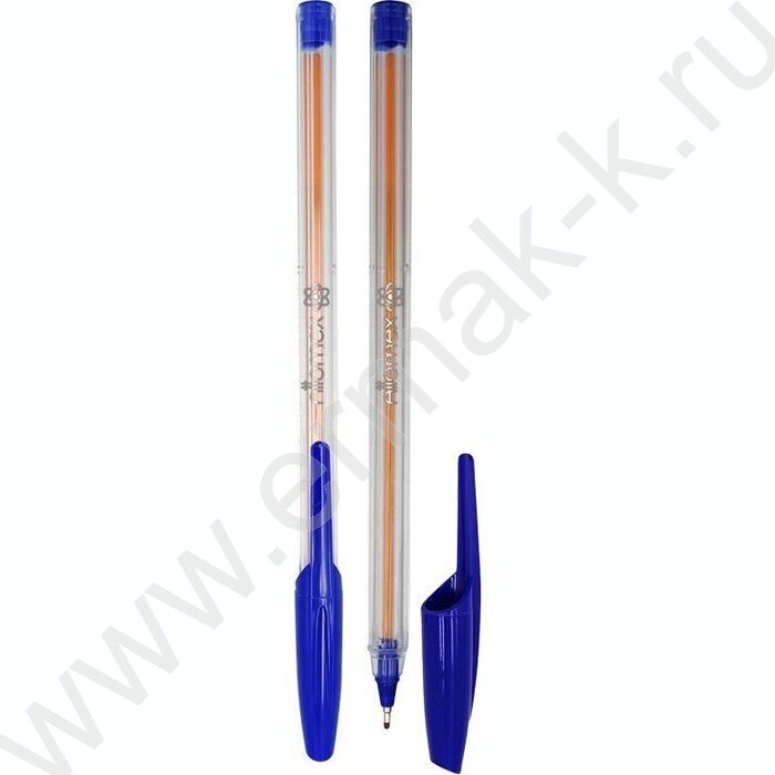 Ручка шар 0,7мм синяя /прозрачный.корпус | Фото 1