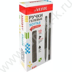 Ручка гелевая черная 0,38мм "Sottile", черный корпус с полупрозрачной матовой грип-зоной NEW | Фото 2