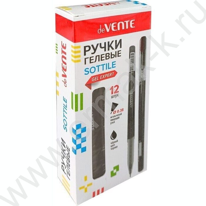 Ручка гелевая черная 0,38мм Sottile черный корпус с полупрозрачной матовой грип-зоной NEW | Фото 2