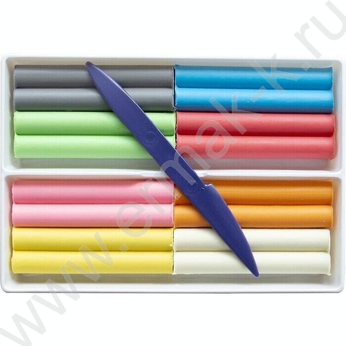 Пластилин восковой 8цв 120г Фантазия+стек /пастель | Фото 3