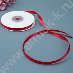 Лента атлас 0,6см*22,85м 25ярд красная NEW | Фото 2