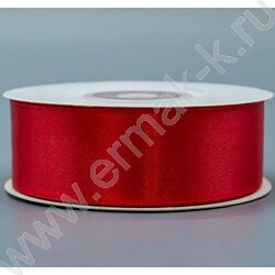 Лента атлас 2,5см*22,85м 25ярд красная | Фото 1