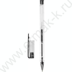 Ручка гелевая черная 0,5мм "Basic" GP-789 /прозр.корпус | Фото 2