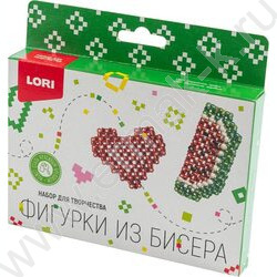 Набор д/творчества Фигурки из бисера Брелоки "Сердечко, арбуз" NEW | Фото 1
