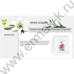 Блокнот для рисования и зарисовок-спираль 40л 160*200 100г/м2