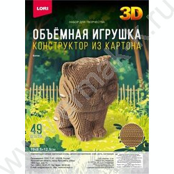 Конструктор из картона. Объёмная игрушка "Котик" NEW | Фото 1