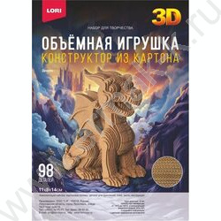 Конструктор из картона. Объёмная игрушка "Дракон" NEW | Фото 1