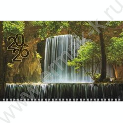 Календарь квартальный на 1-м гребне/3месяца/ 2026г "Водопад" NEW | Фото 2