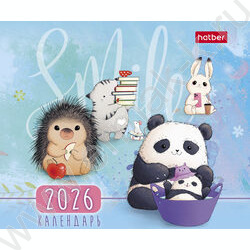 Календарь-домик квадрат/спираль 2026г "SMILE" NEW | Фото 2