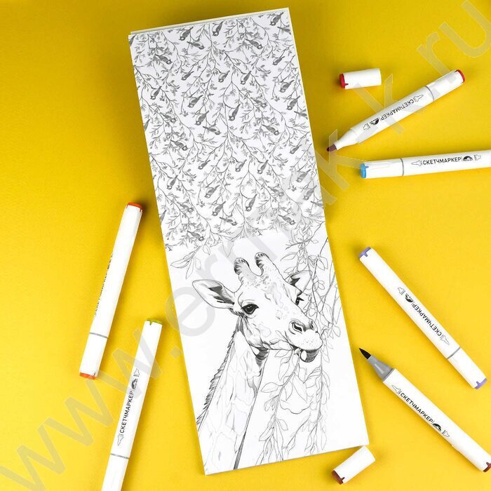 Раскраска 200*140 Для скетч-маркеров Животные | Фото 2