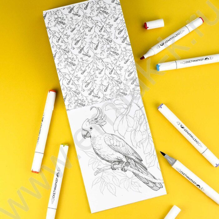 Раскраска 200*140 Для скетч-маркеров Животные | Фото 3