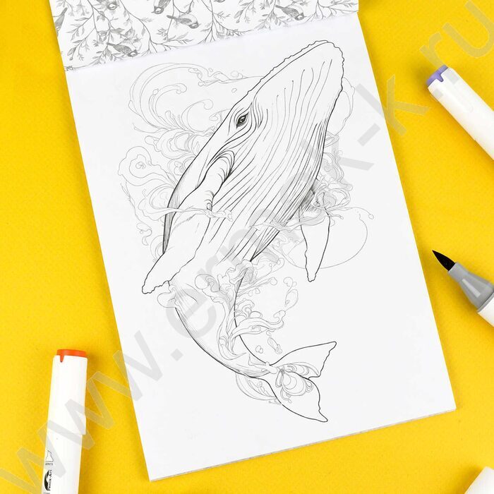 Раскраска 200*140 Для скетч-маркеров Животные | Фото 4