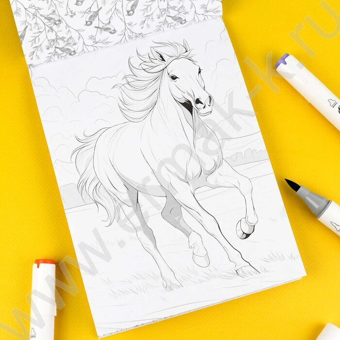 Раскраска 200*140 Для скетч-маркеров Животные | Фото 6