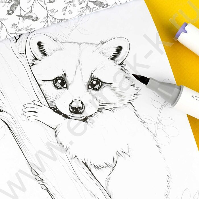 Раскраска 200*140 Для скетч-маркеров Животные | Фото 8