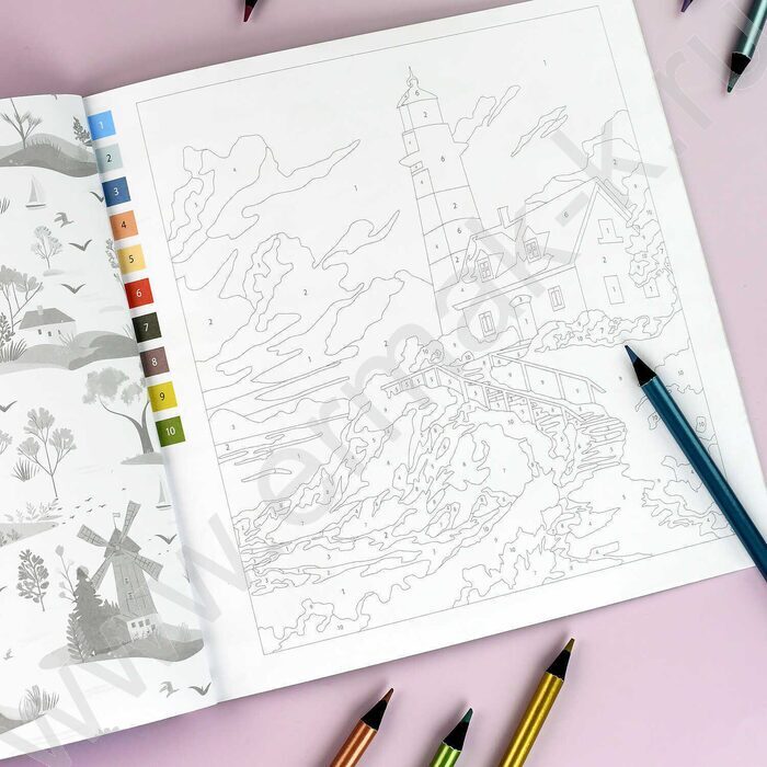 Раскраска 215*215 Картины по номерам.Пейзажи | Фото 5