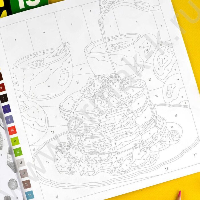 Раскраска 215*215 Картины по номерам.Десерты | Фото 4