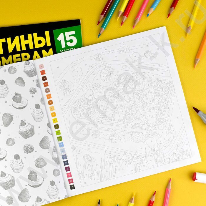 Раскраска 215*215 Картины по номерам.Десерты | Фото 5